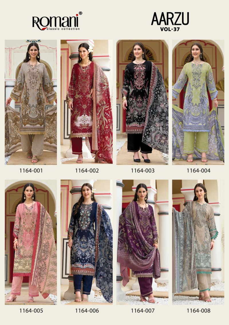 Aarzu Vol 37 By Romani Cotton Printed Dress Materials 